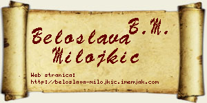 Beloslava Milojkić vizit kartica
